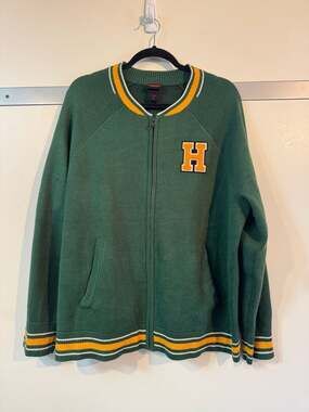 Stranger Things Hawkins Tigers Varsity Zip-Up Knit Cardigan Size 2